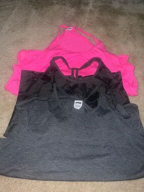 Athletic Tank Tops Bundle - Hot Pink, Black, Charcoal